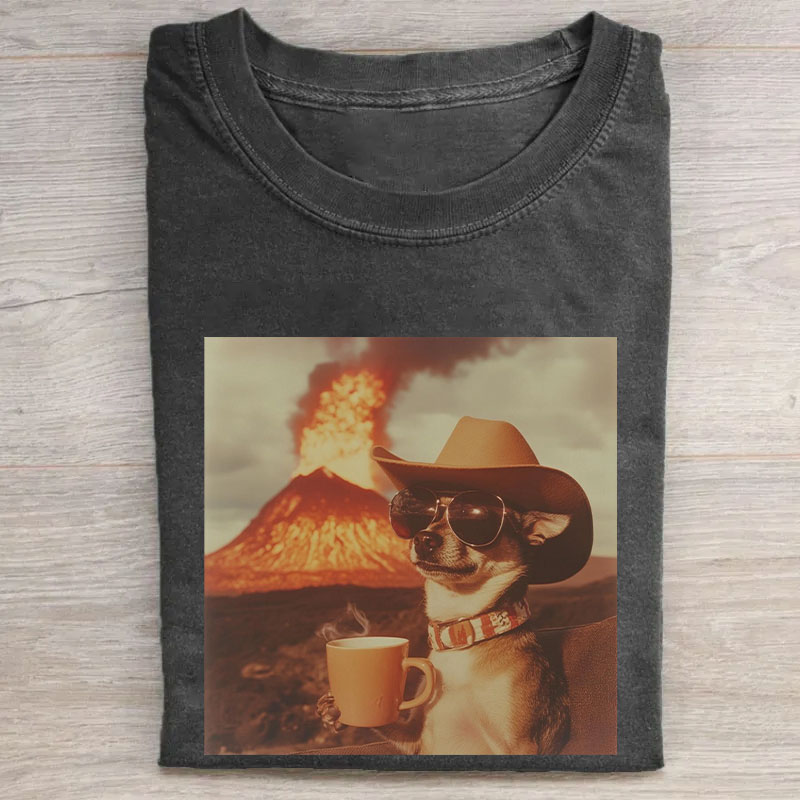 Chihuahua Dog Volcano T-shirt
