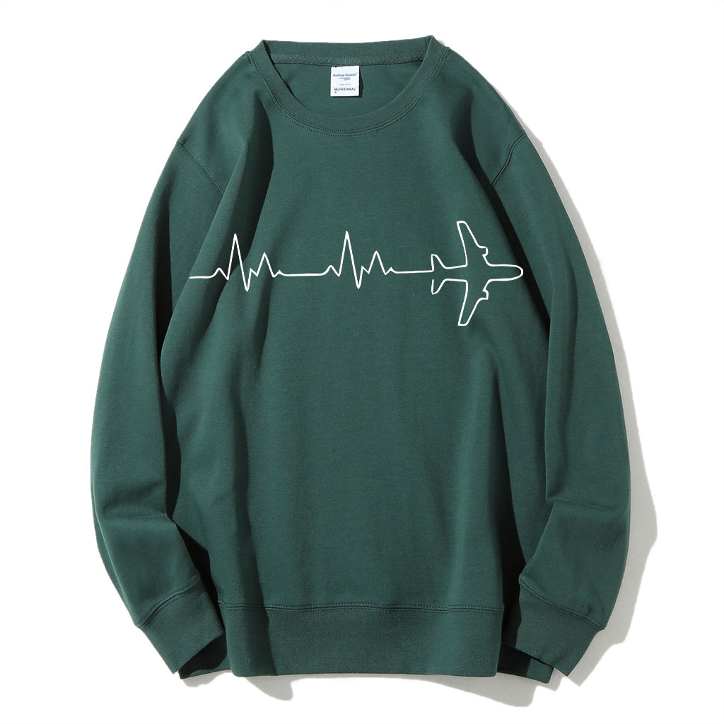 Airplane Pilot Heartbeat Sweatshirt