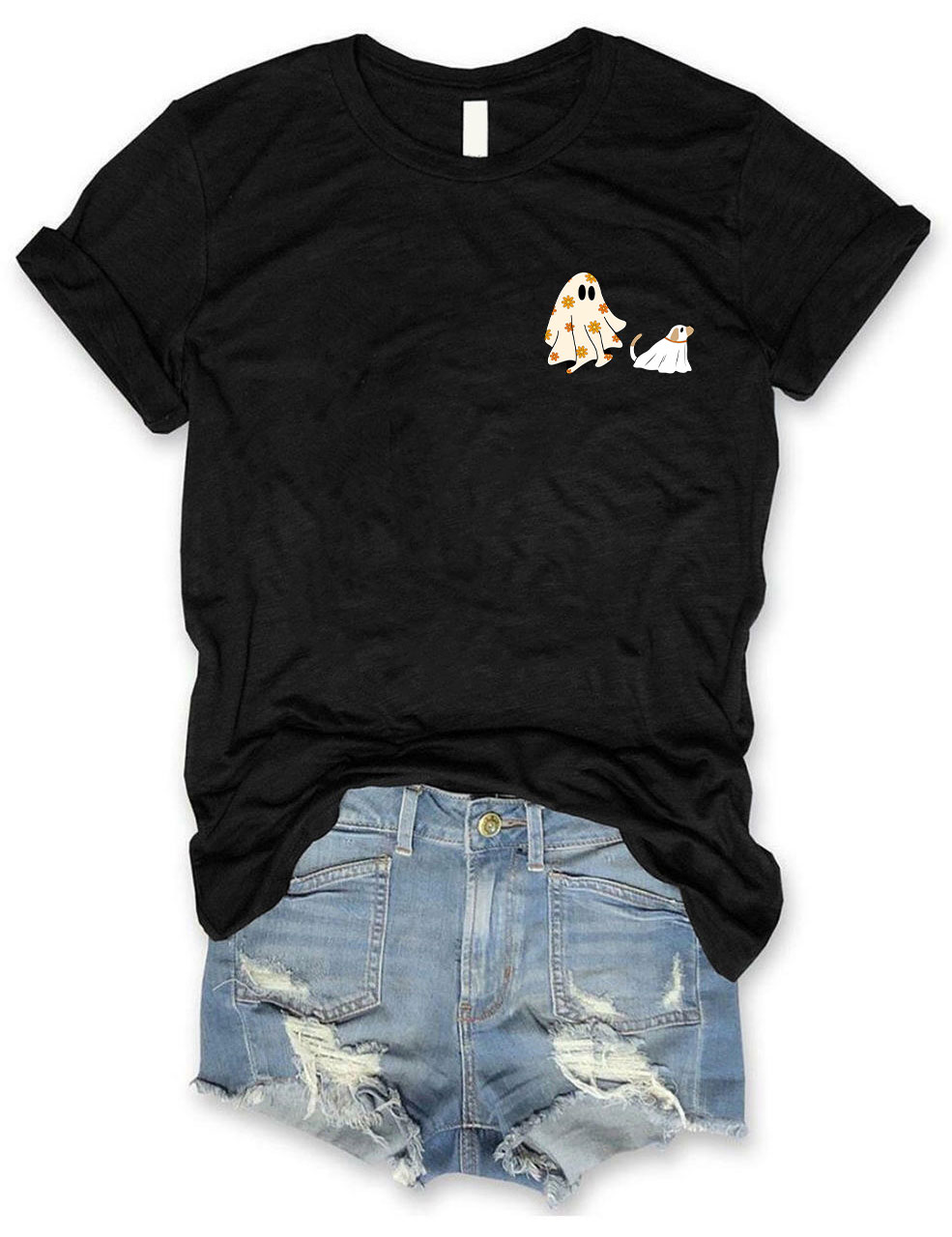 Сute Ghost Dog Halloween T-shirt