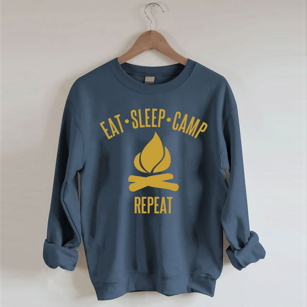Eat Sleep Camp Repeat Sweatshirt