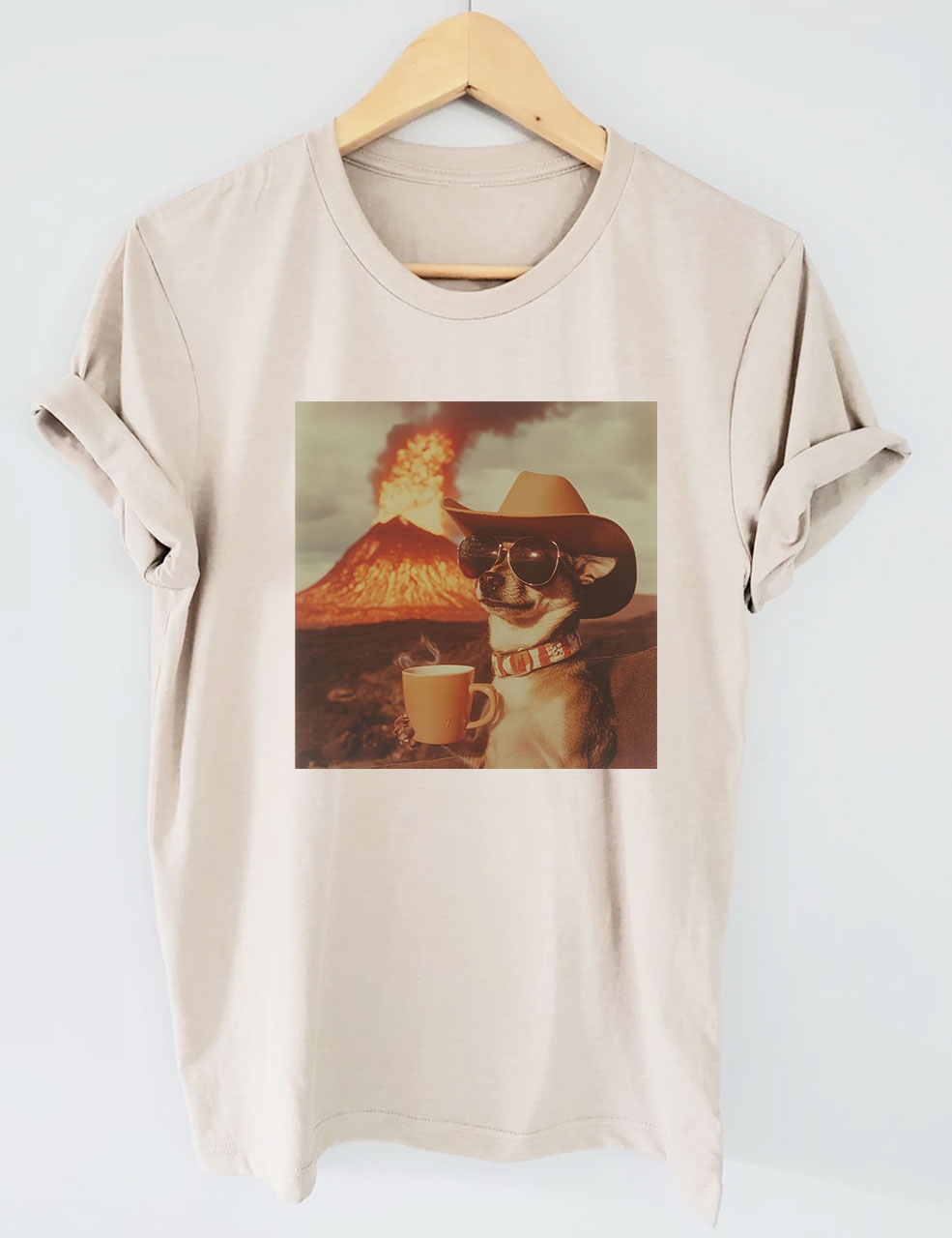 Chihuahua Dog Volcano T-shirt