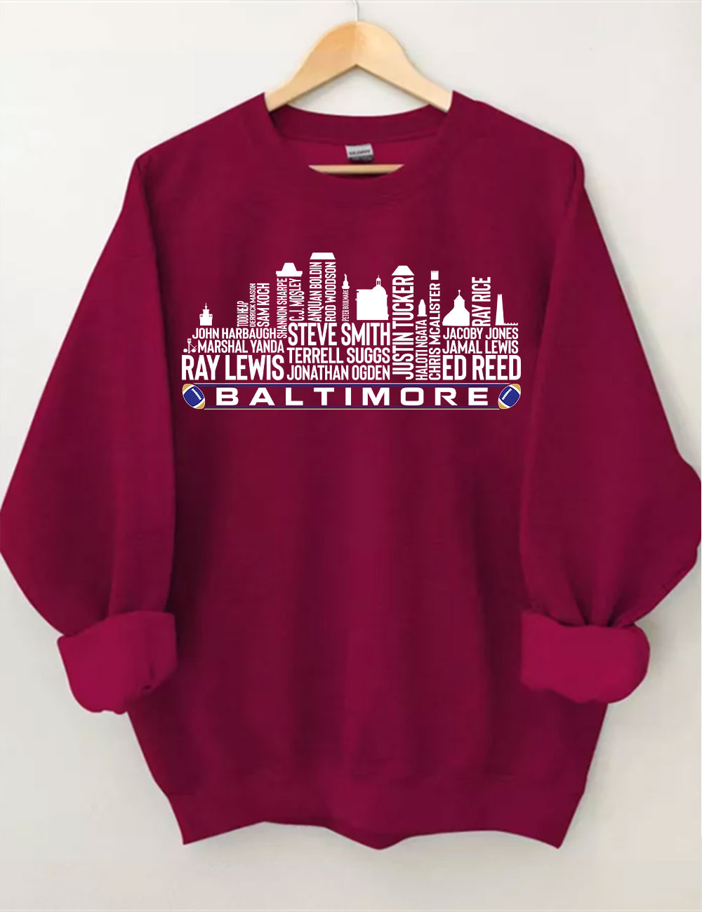 Baltimore Football Team All Time Legends Sweatshirt