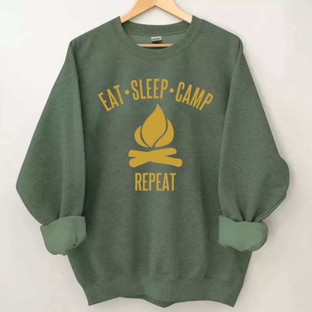 Eat Sleep Camp Repeat Sweatshirt