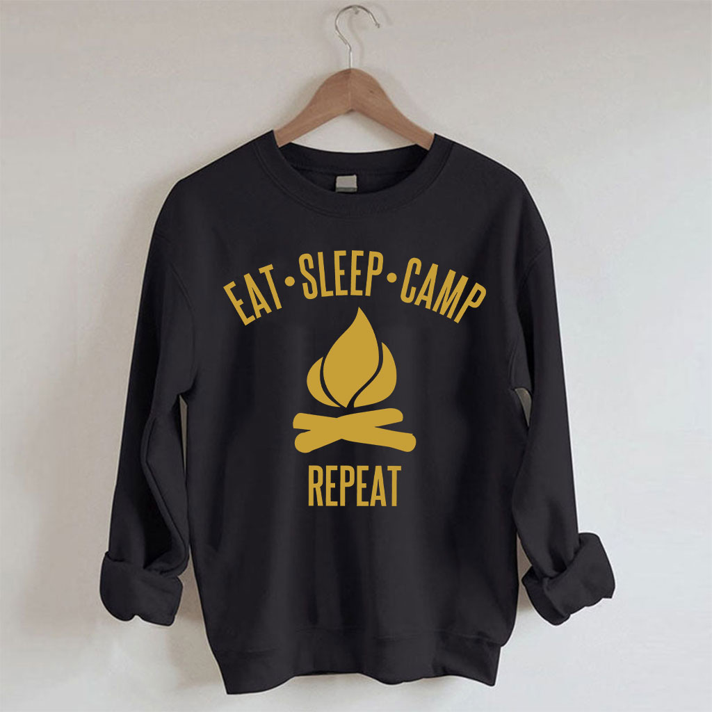Eat Sleep Camp Repeat Sweatshirt