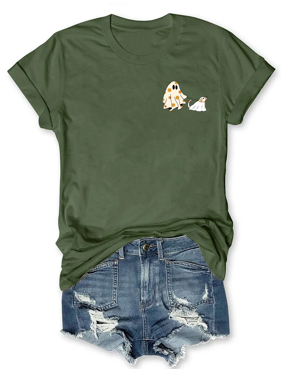 Сute Ghost Dog Halloween T-shirt