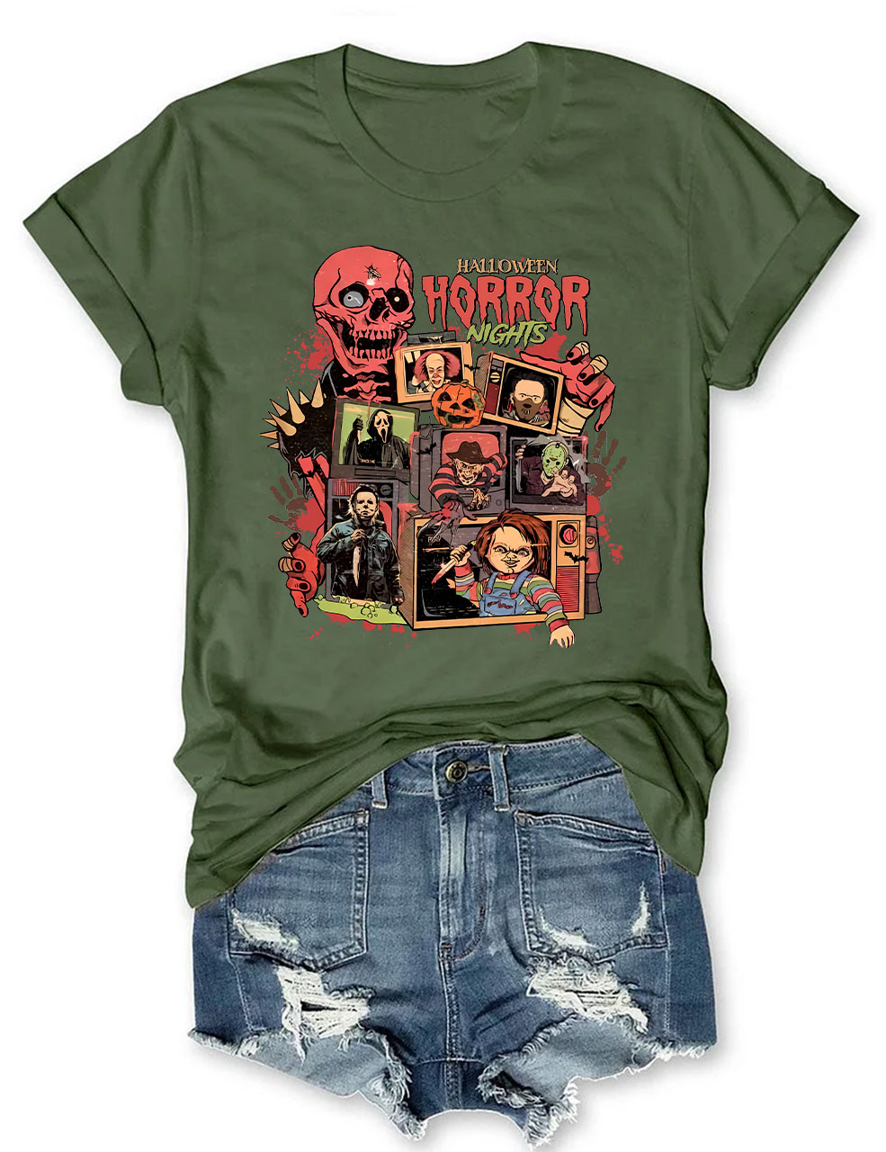 Halloween Horror Nights Spooky Movie Party Funny T-shirt