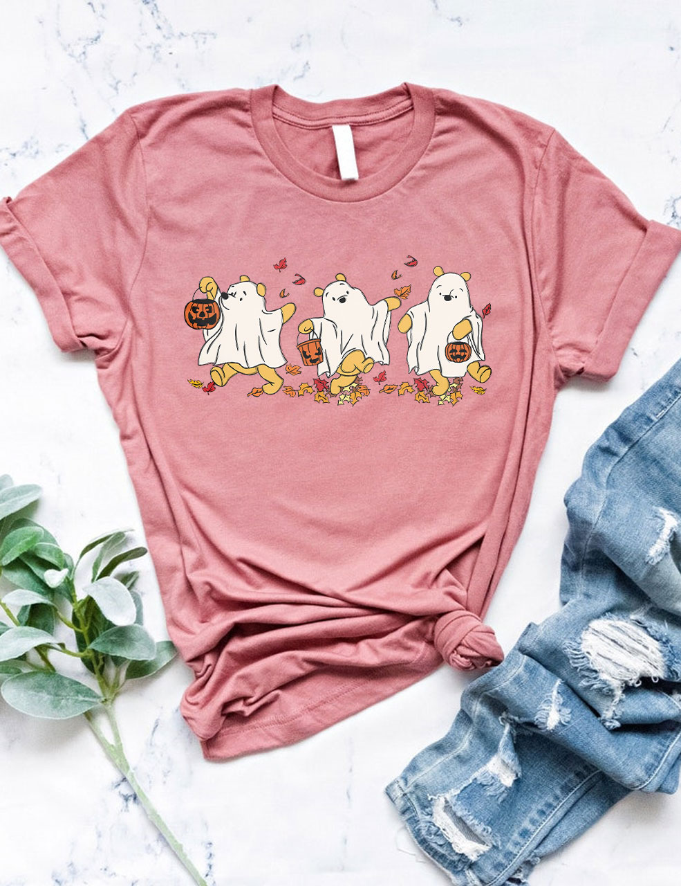 Retro Pooh Ghost Halloween T-shirt