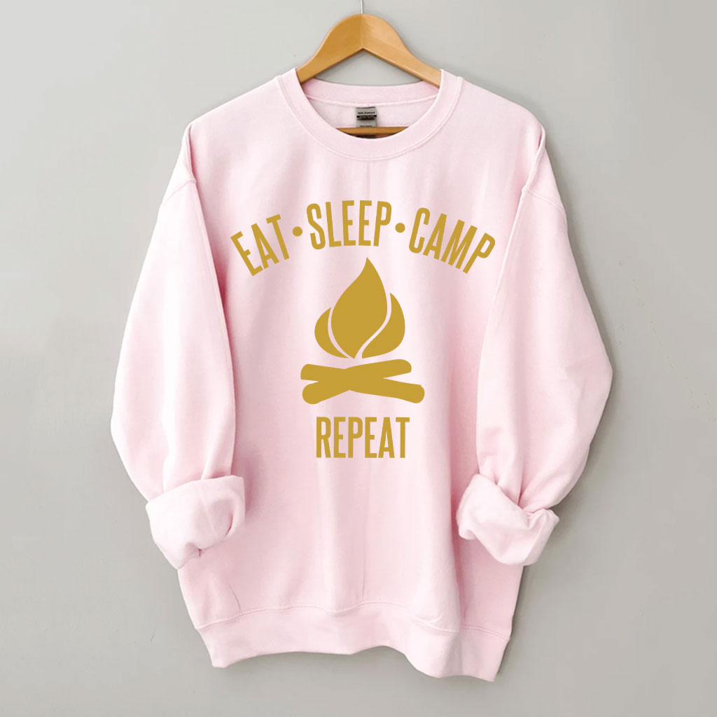 Eat Sleep Camp Repeat Sweatshirt