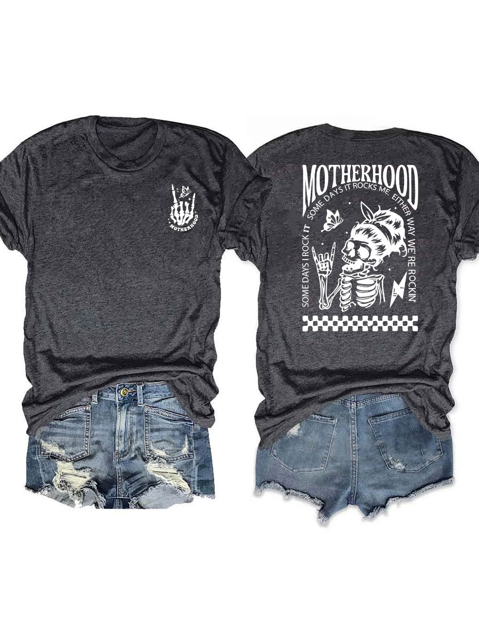 Motherhood Sometimes I Rock It Sometimes It Rocks Me T-shirt