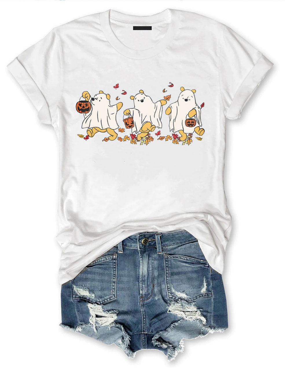 Retro Pooh Ghost Halloween T-shirt