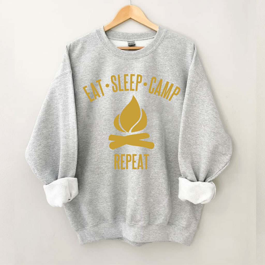 Eat Sleep Camp Repeat Sweatshirt