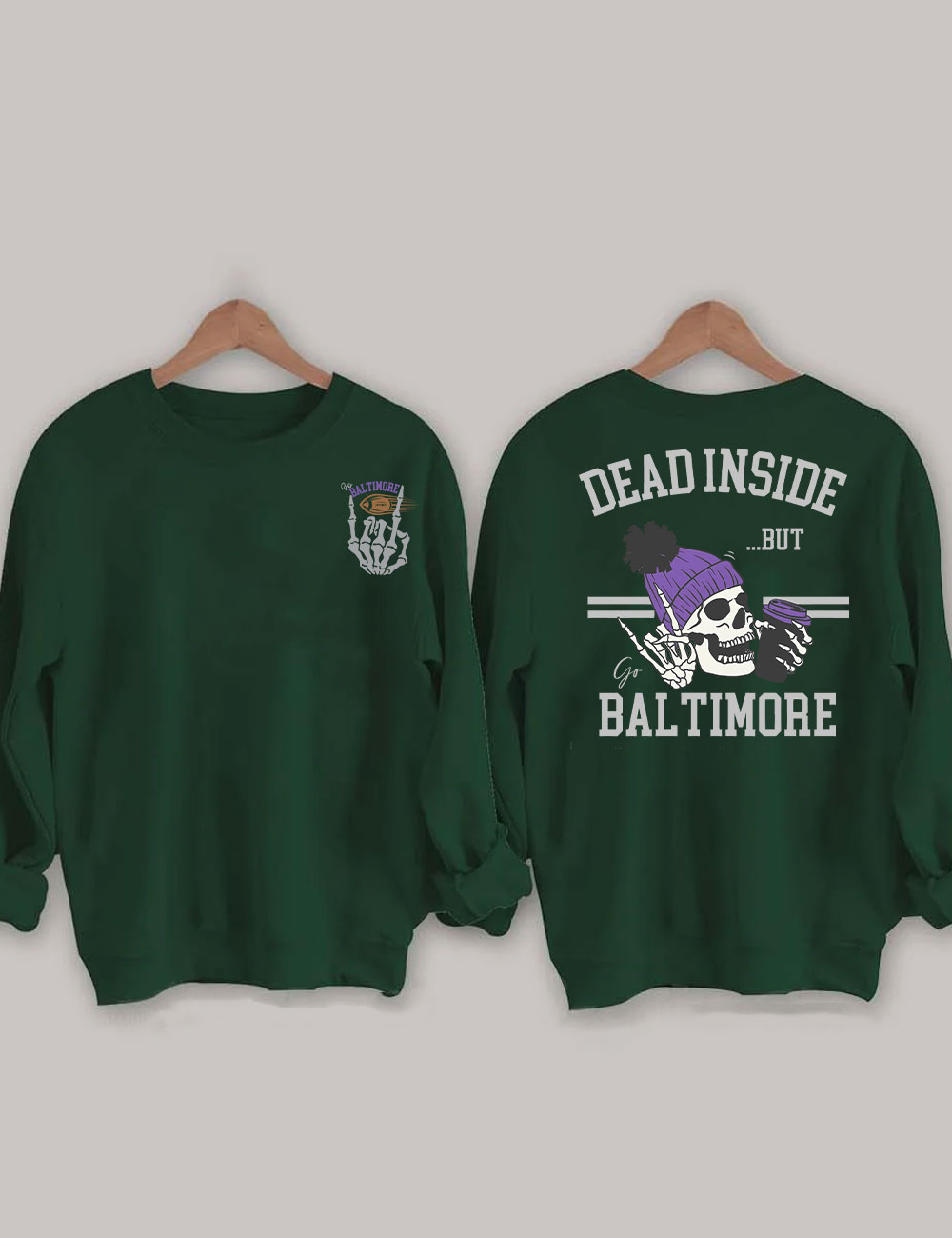 Dead Inside Baltimore Football Sweatshirt