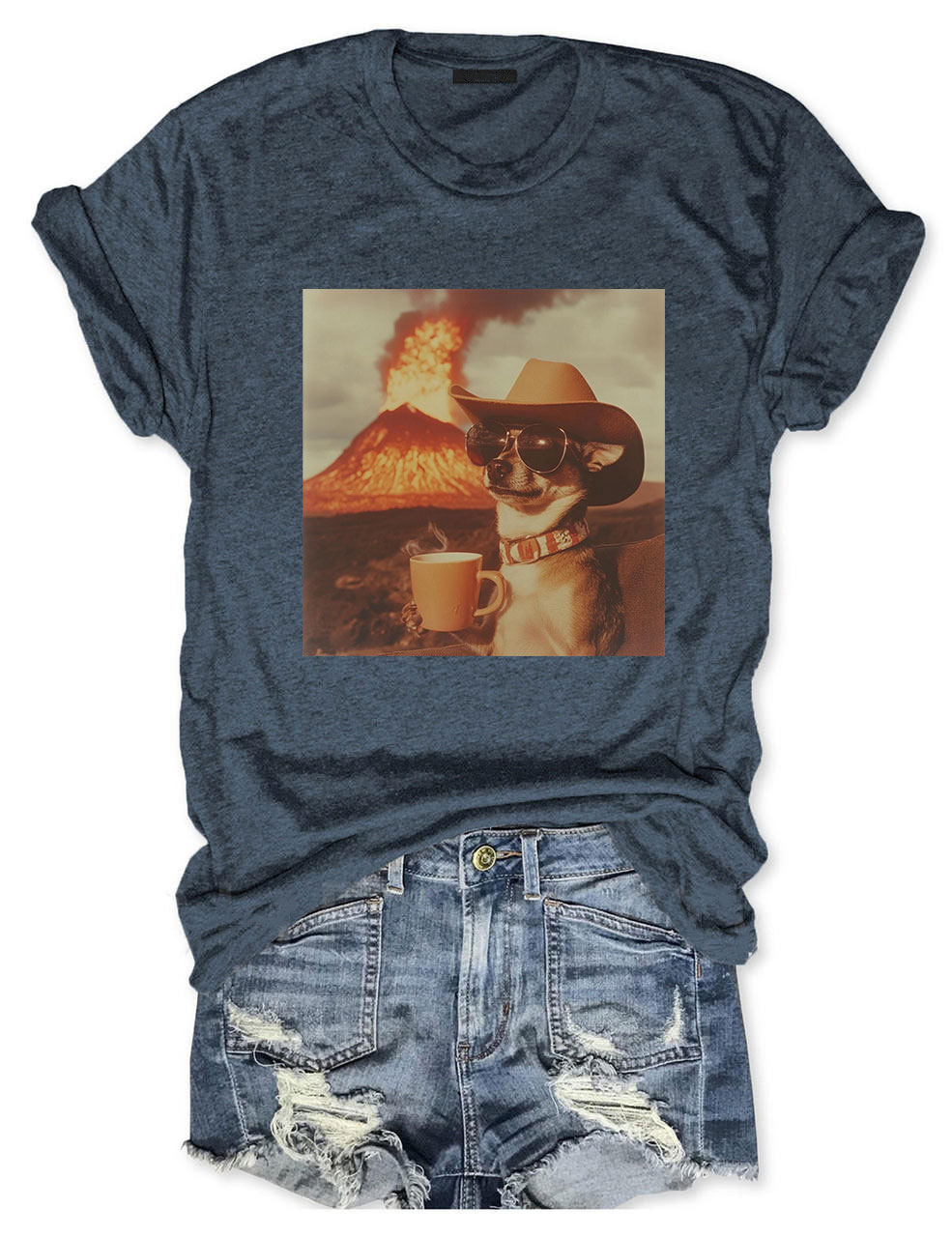 Chihuahua Dog Volcano T-shirt