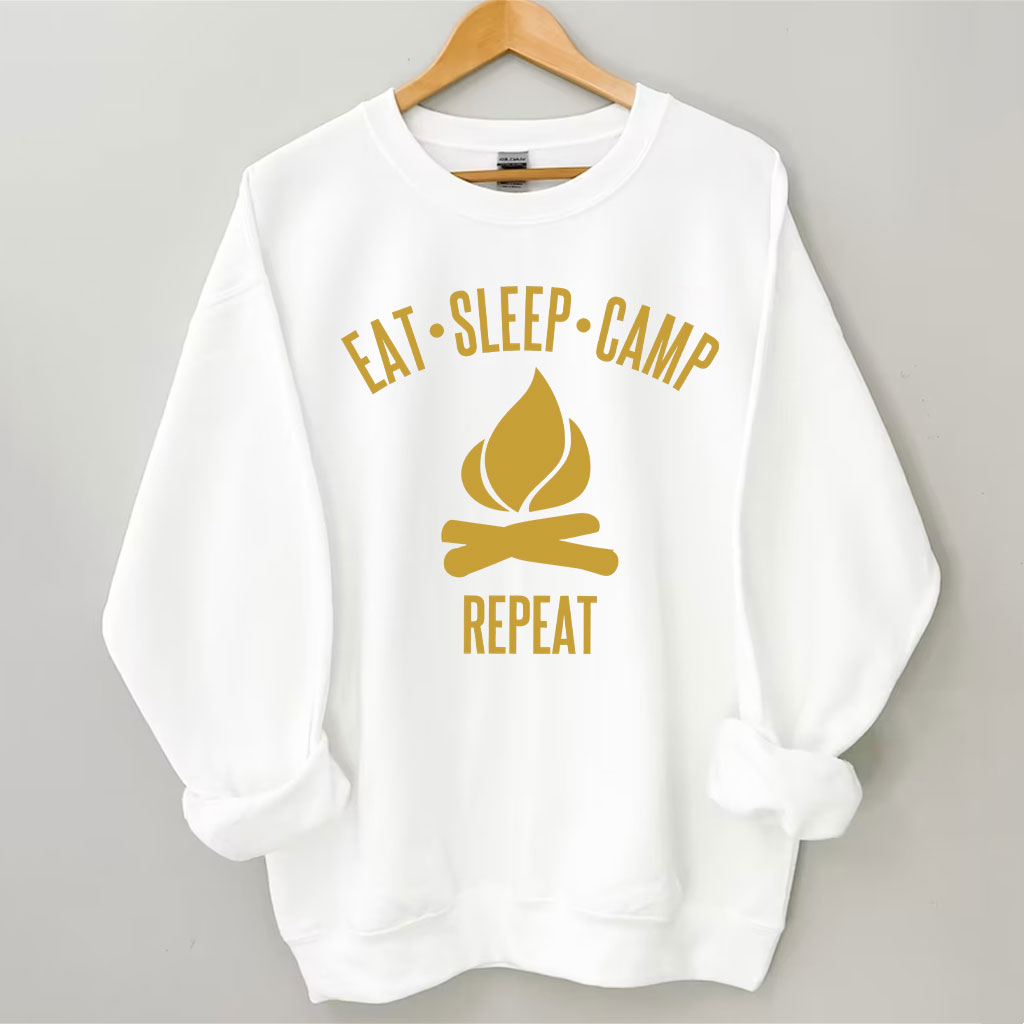 Eat Sleep Camp Repeat Sweatshirt
