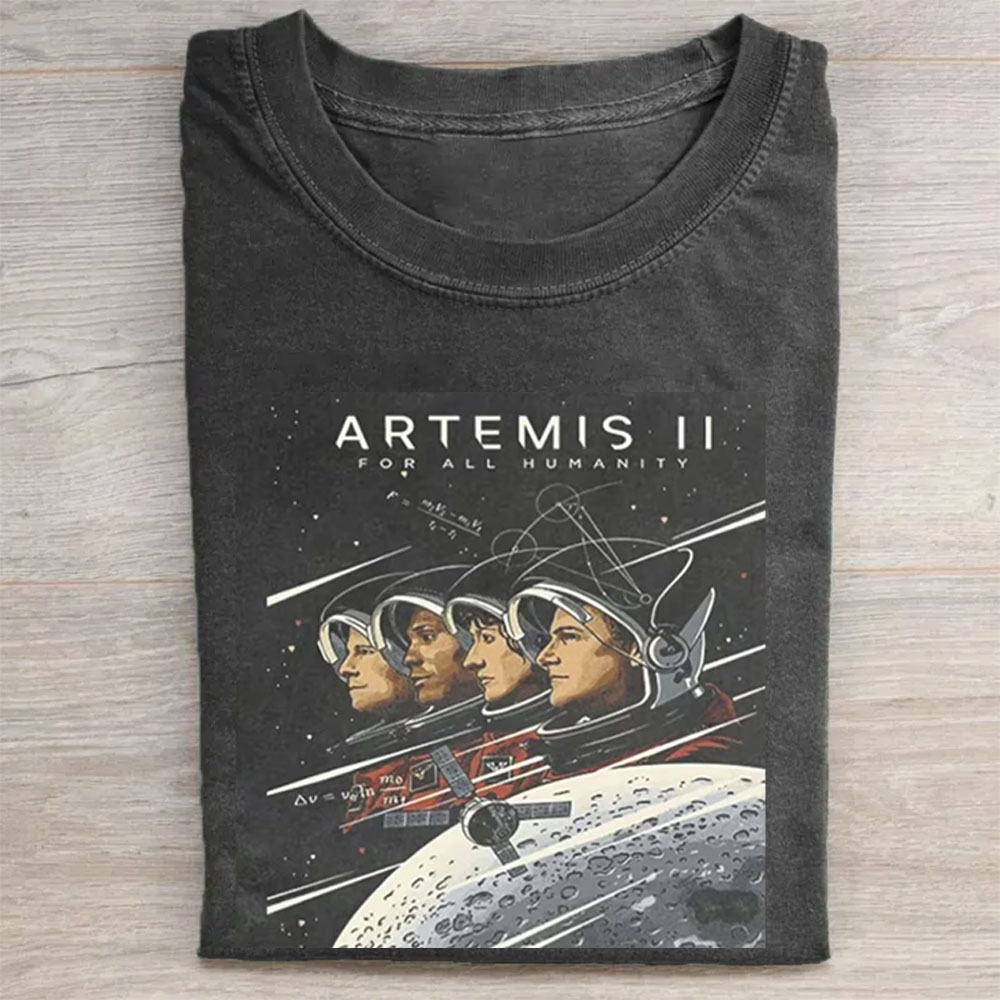 Artemis II 2026 Rocket Launch Washed T-shirt