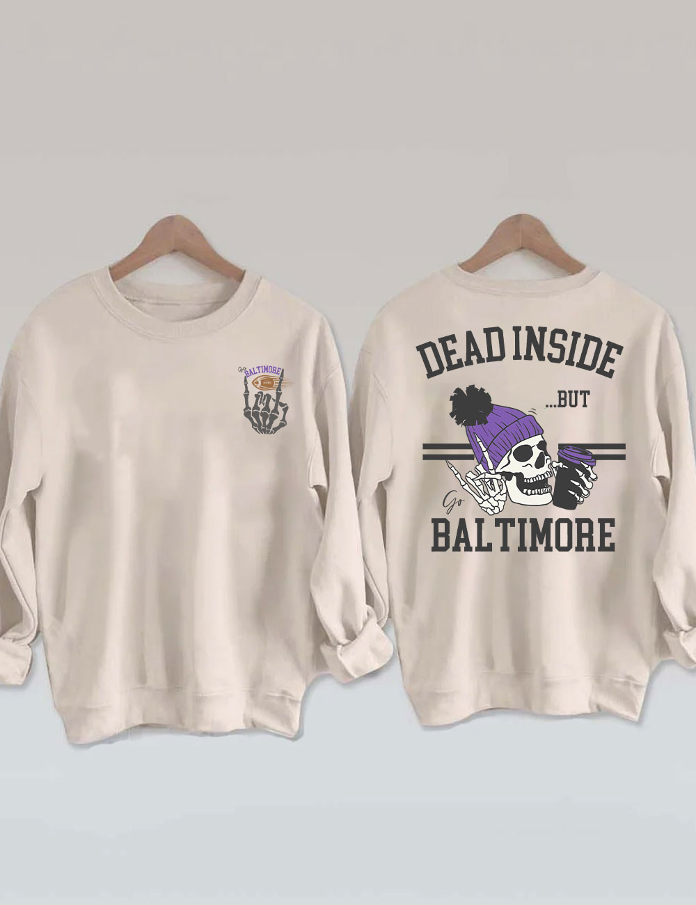 Dead Inside Baltimore Football Sweatshirt