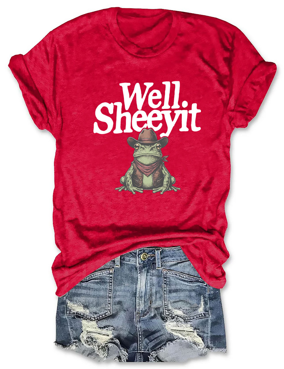 Well Sheeyit Country Western Frog T-Shirt