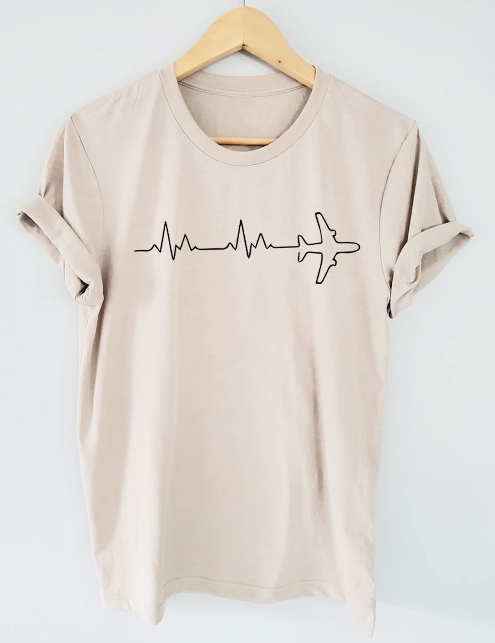 Airplane Pilot Heartbeat T-shirt