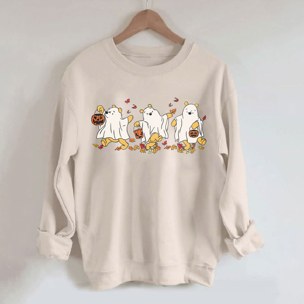 Retro Pooh Ghost Halloween Sweatshirt