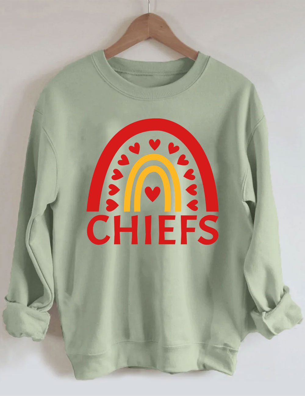 Kansas City Chiefs Rainbow Football Sweatshirt