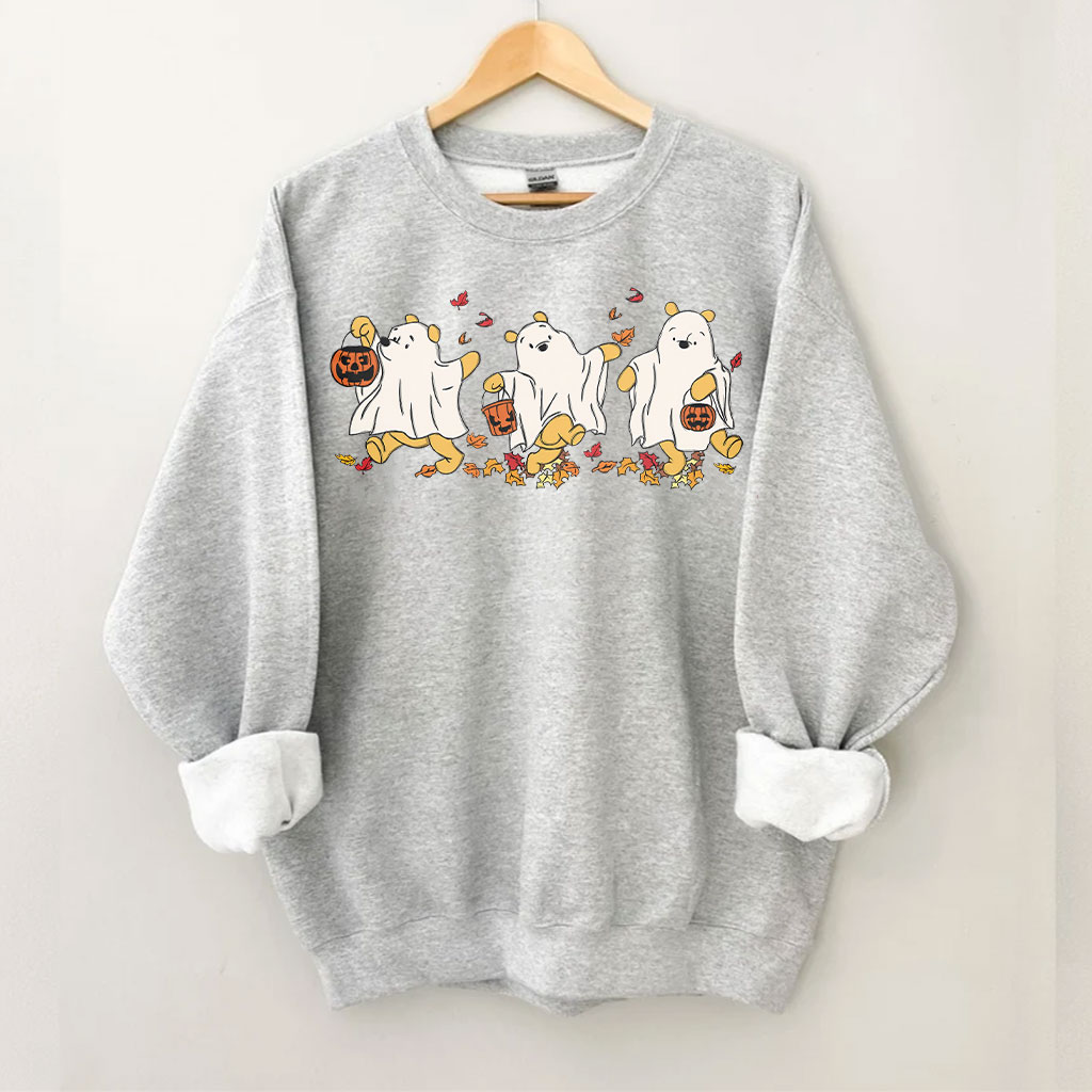 Retro Pooh Ghost Halloween Sweatshirt