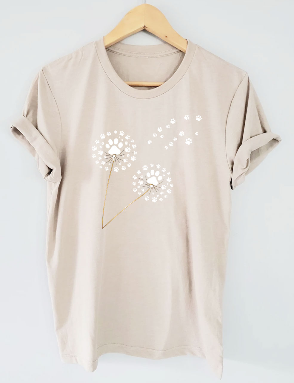 Paw Print Dandelion Funny T-shirt