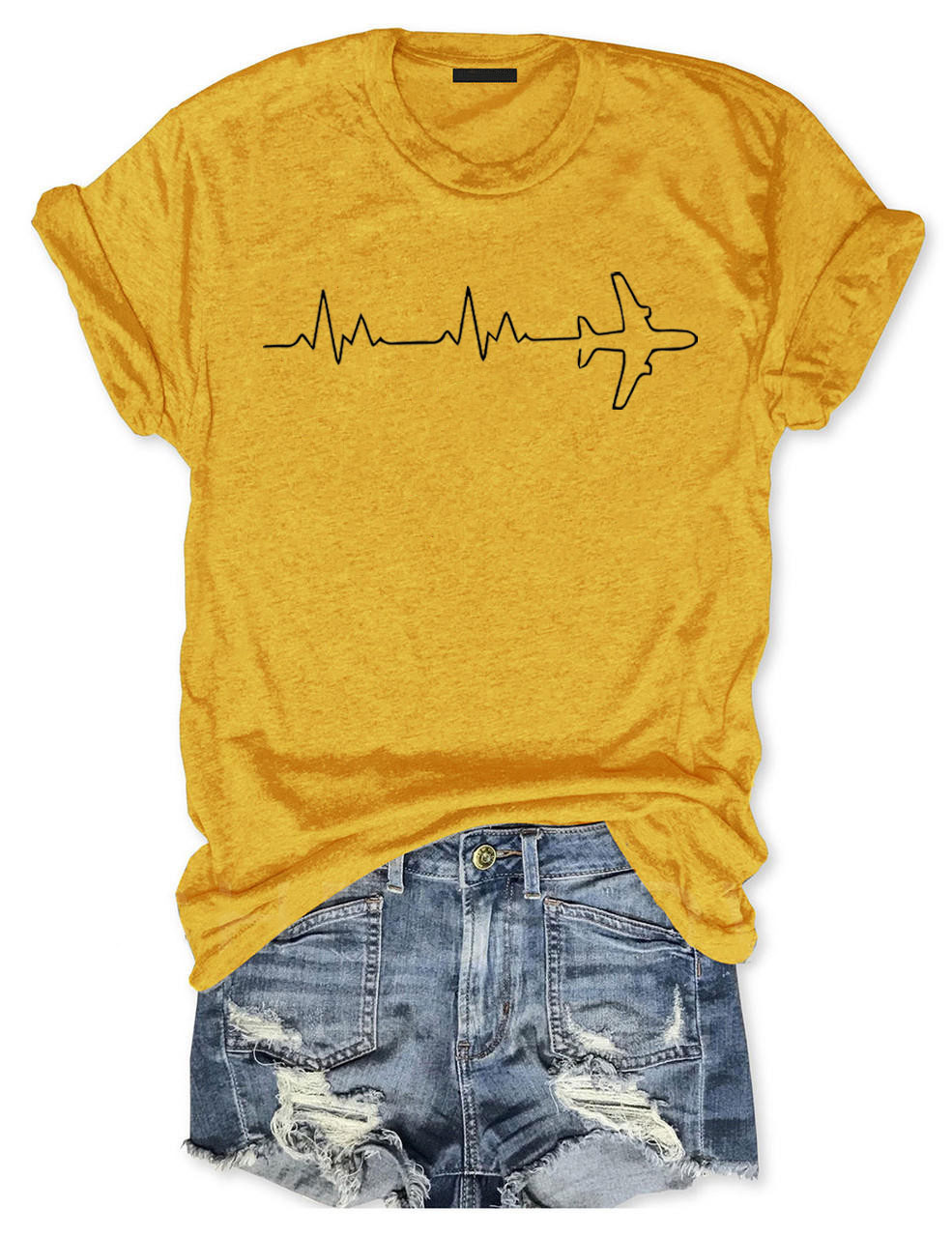 Airplane Pilot Heartbeat T-shirt