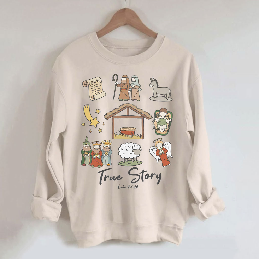 True Story Nativity Christmas Comfort Colors Sweatshirt
