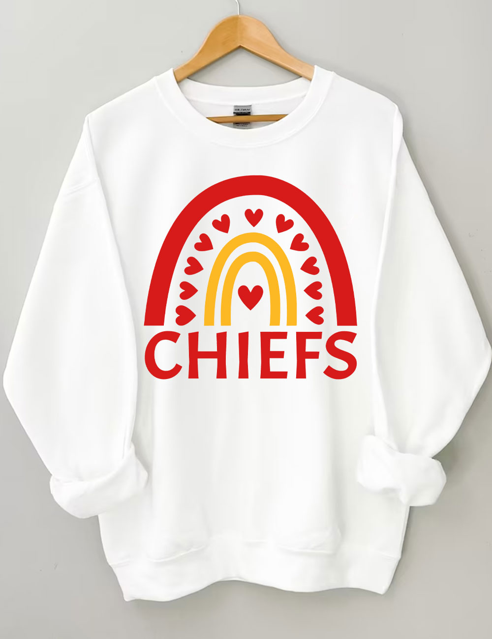 Kansas City Chiefs Rainbow Football Sweatshirt