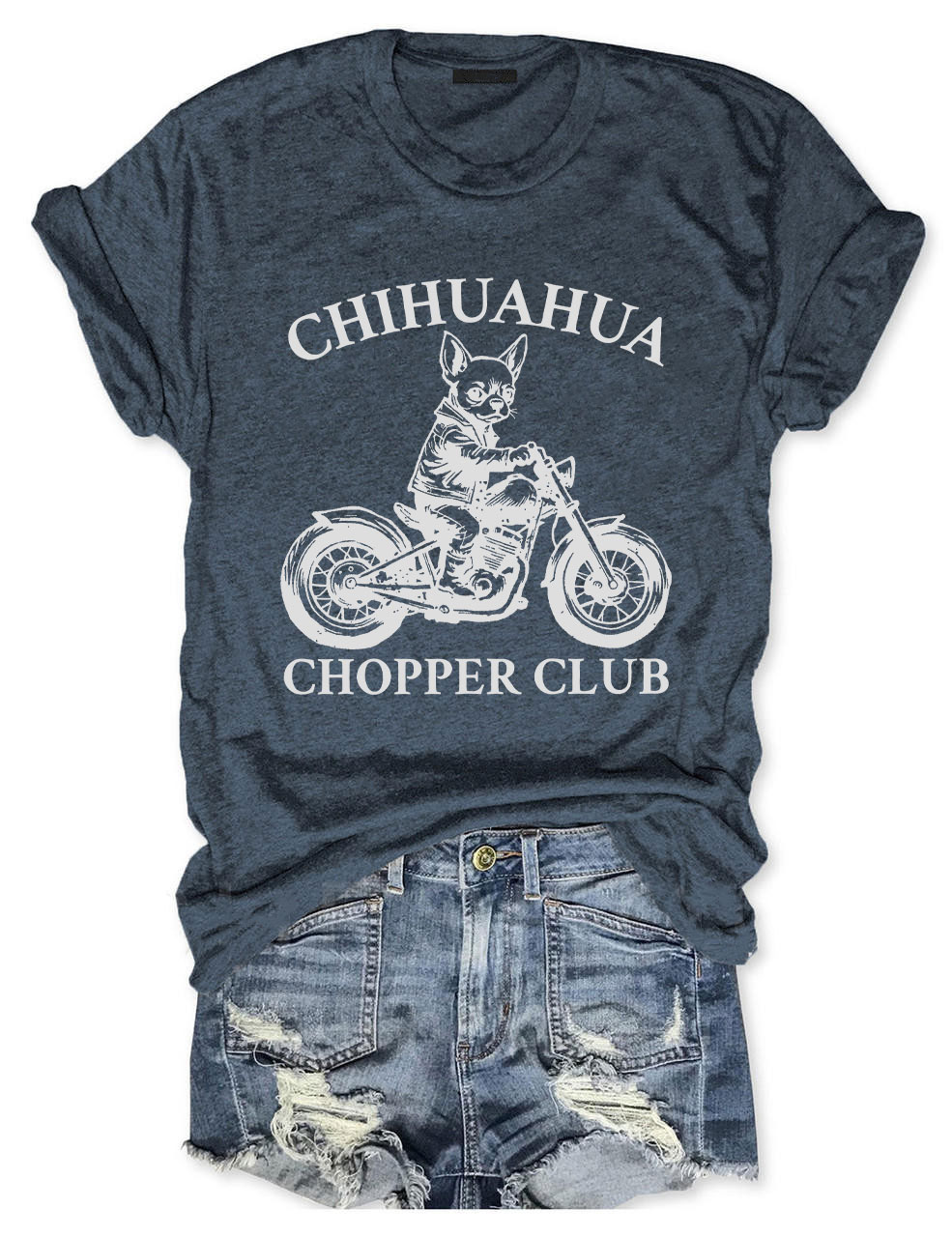 Chihuahua Chopper Club Funny Biker T-shirt