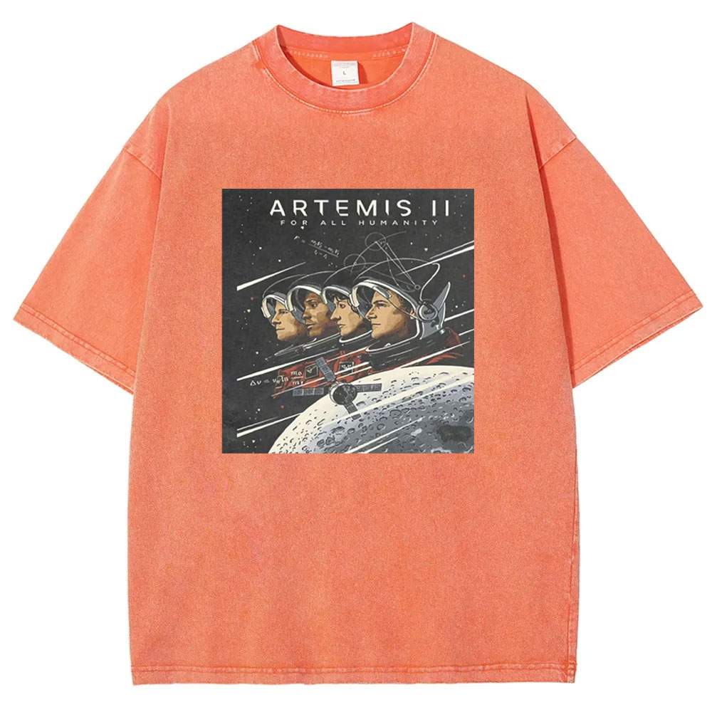 Artemis II 2026 Rocket Launch Washed T-shirt