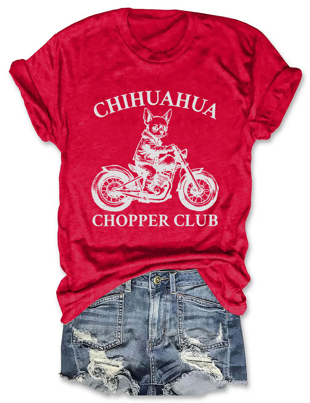 Chihuahua Chopper Club Funny Biker T-shirt