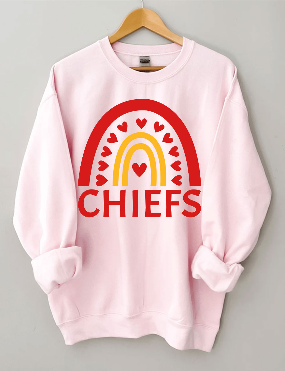 Kansas City Chiefs Rainbow Football Sweatshirt