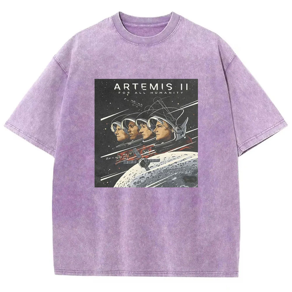 Artemis II 2026 Rocket Launch Washed T-shirt