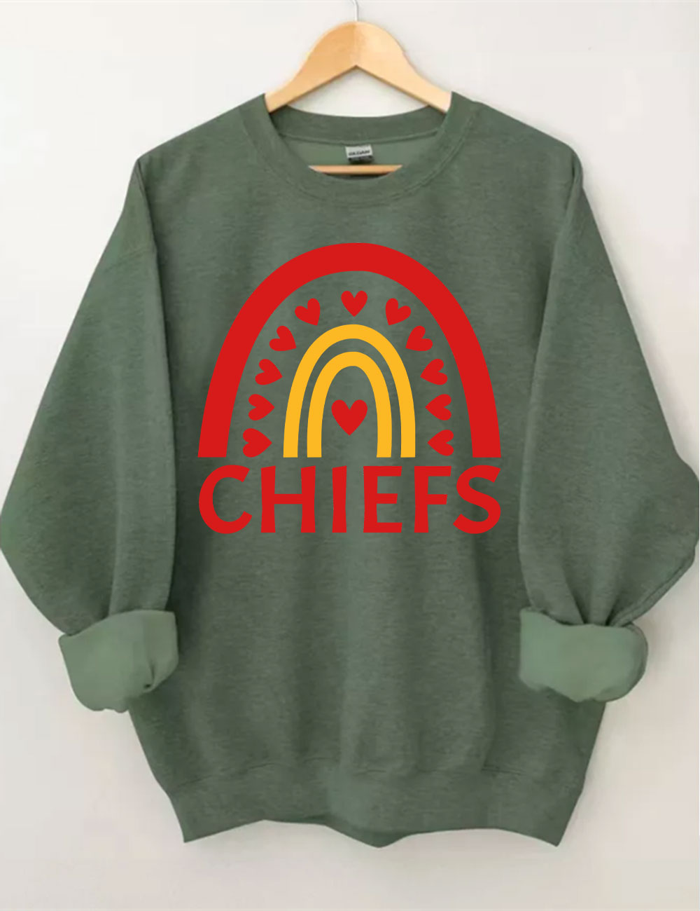 Kansas City Chiefs Rainbow Football Sweatshirt
