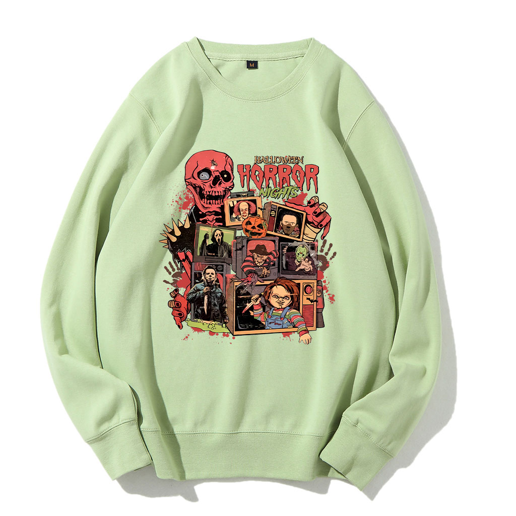 Halloween Horror Nights Spooky Movie Party Funny Sweatshirt