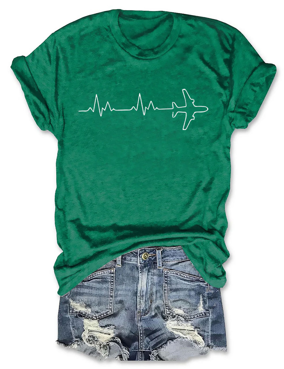 Airplane Pilot Heartbeat T-shirt