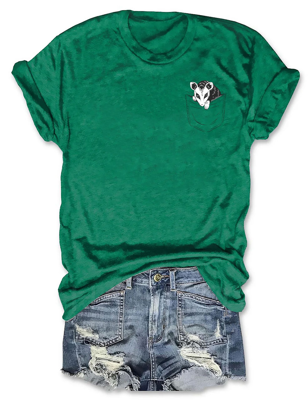Cute Opossum Pocket T-shirt