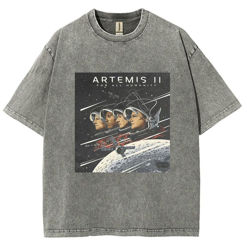 Artemis II 2026 Rocket Launch Washed T-shirt