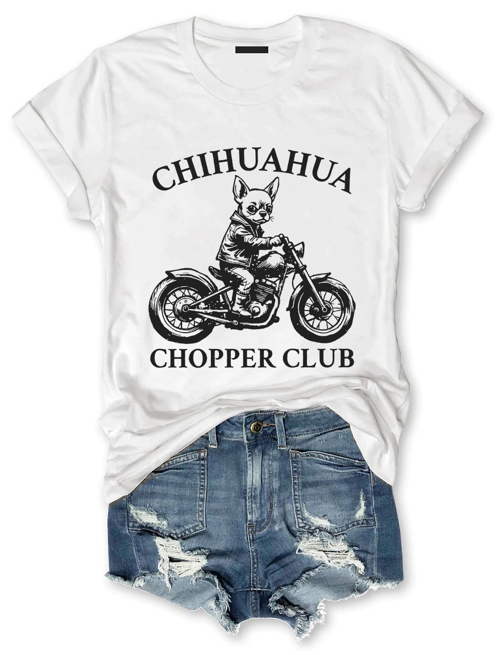 Chihuahua Chopper Club Funny Biker T-shirt