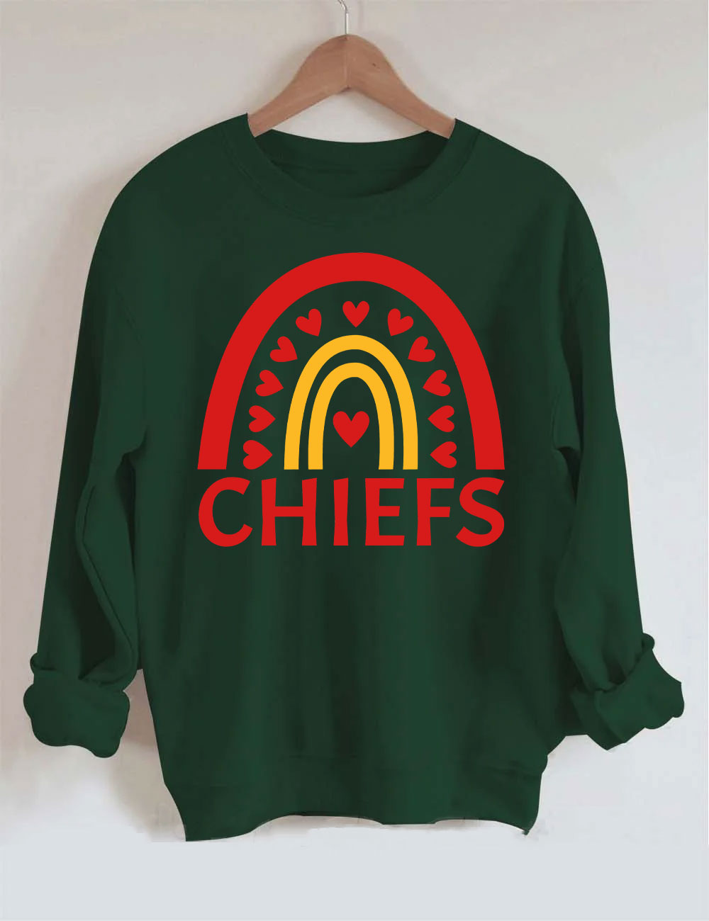 Kansas City Chiefs Rainbow Football Sweatshirt