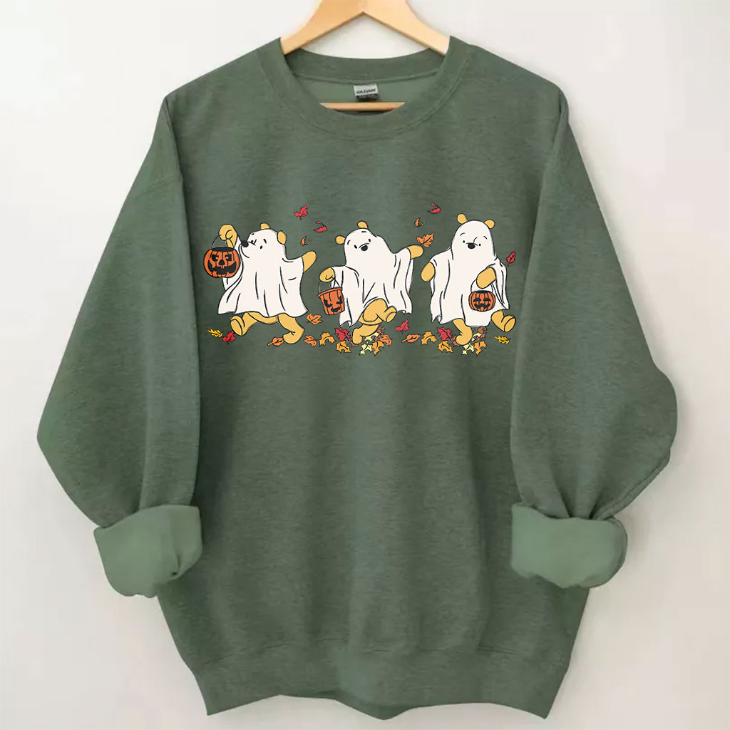 Retro Pooh Ghost Halloween Sweatshirt