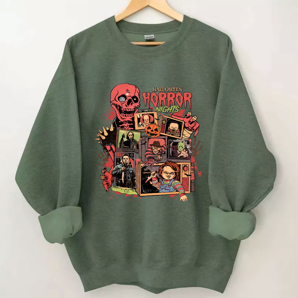 Halloween Horror Nights Spooky Movie Party Funny Sweatshirt