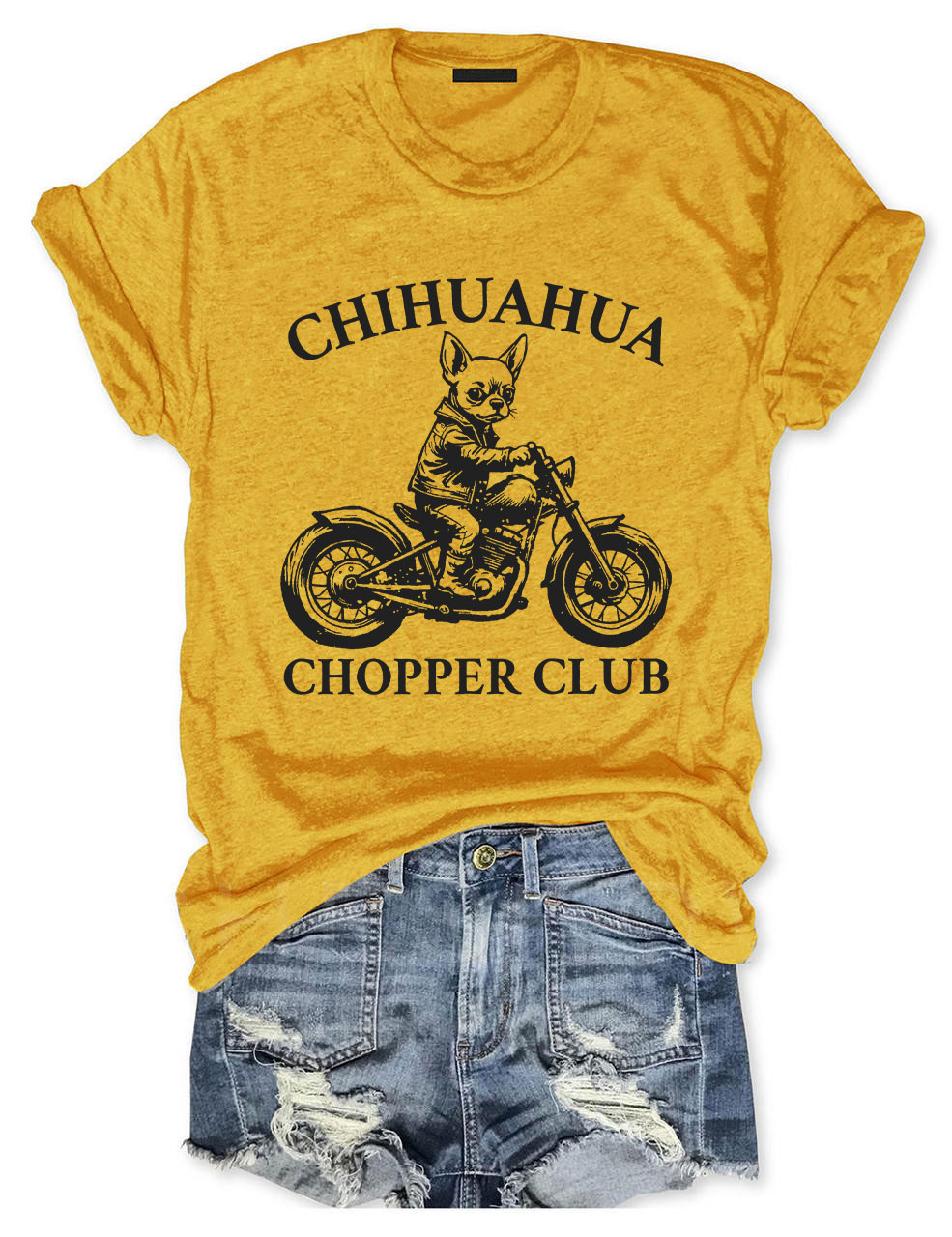 Chihuahua Chopper Club Funny Biker T-shirt