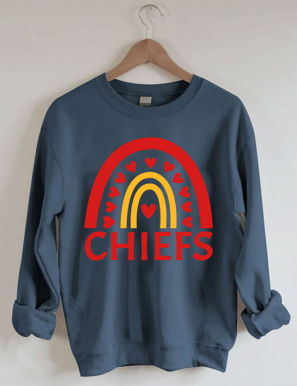 Kansas City Chiefs Rainbow Football Sweatshirt