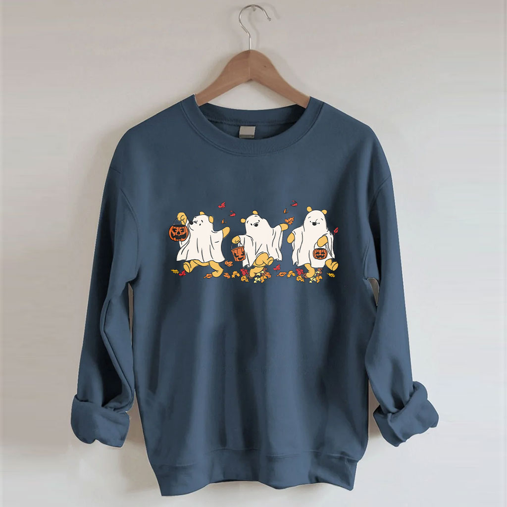 Retro Pooh Ghost Halloween Sweatshirt