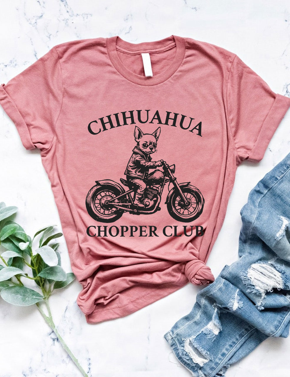 Chihuahua Chopper Club Funny Biker T-shirt