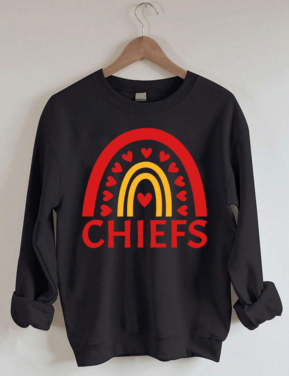 Kansas City Chiefs Rainbow Football Sweatshirt