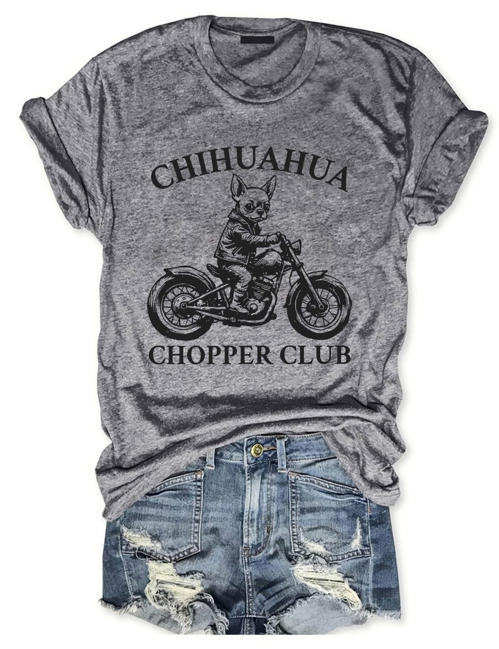 Chihuahua Chopper Club Funny Biker T-shirt