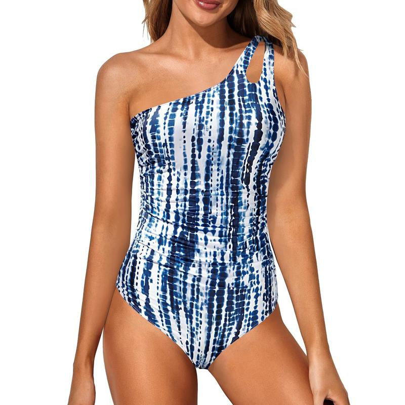 Holipick One Shoulder One Piece Swimsuit